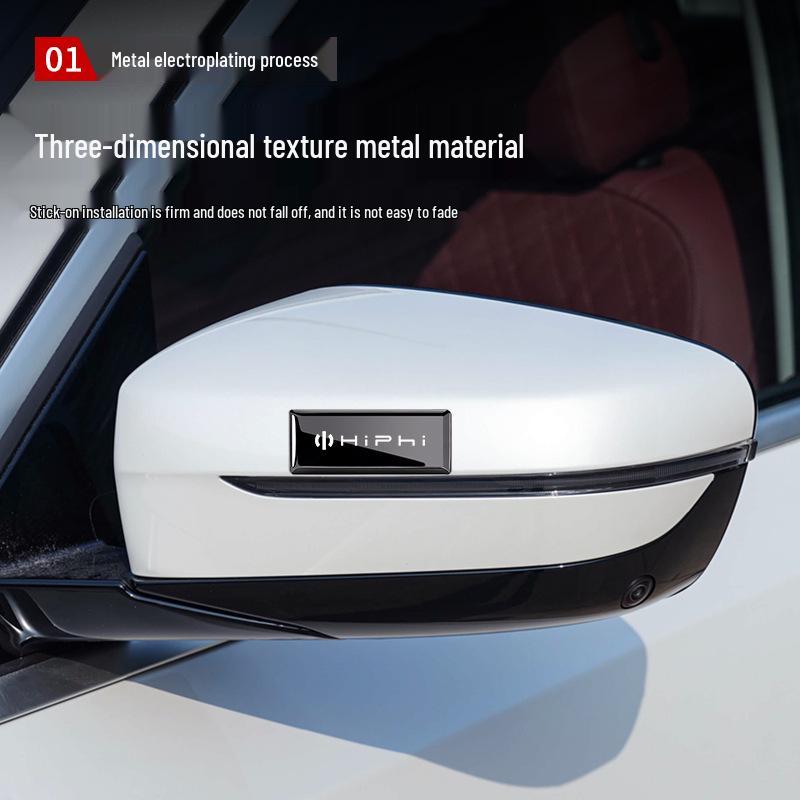 HiPhi Car Metal Logo Decorative Sticker for HiPhi Z, X, Y - Creative Design