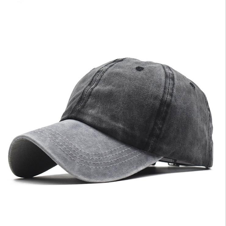 Solid Color Distressed Washed Baseball Cap - Minimalist Casual Hip Hop Style