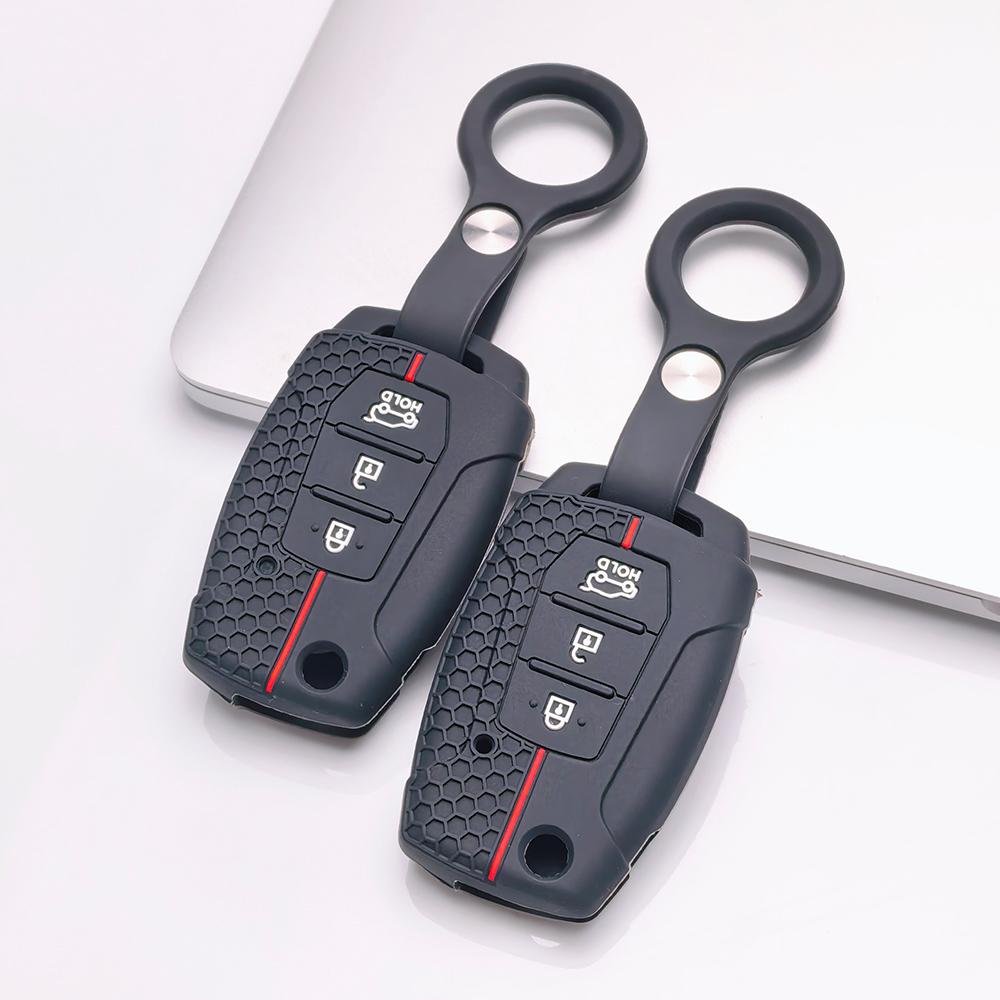 Copri Telecomando per SsangYong Korando Actyon Kyron Rexton Tivoli Musso con Portachiavi Protezione Anti-graffio Protezione Antiurto Texture Morbida al Tatto