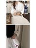 Korean Style Long Over-the-Knee Turn-Down Collar Cardigan Shirt for Women's Spring/Summer Sun Protection