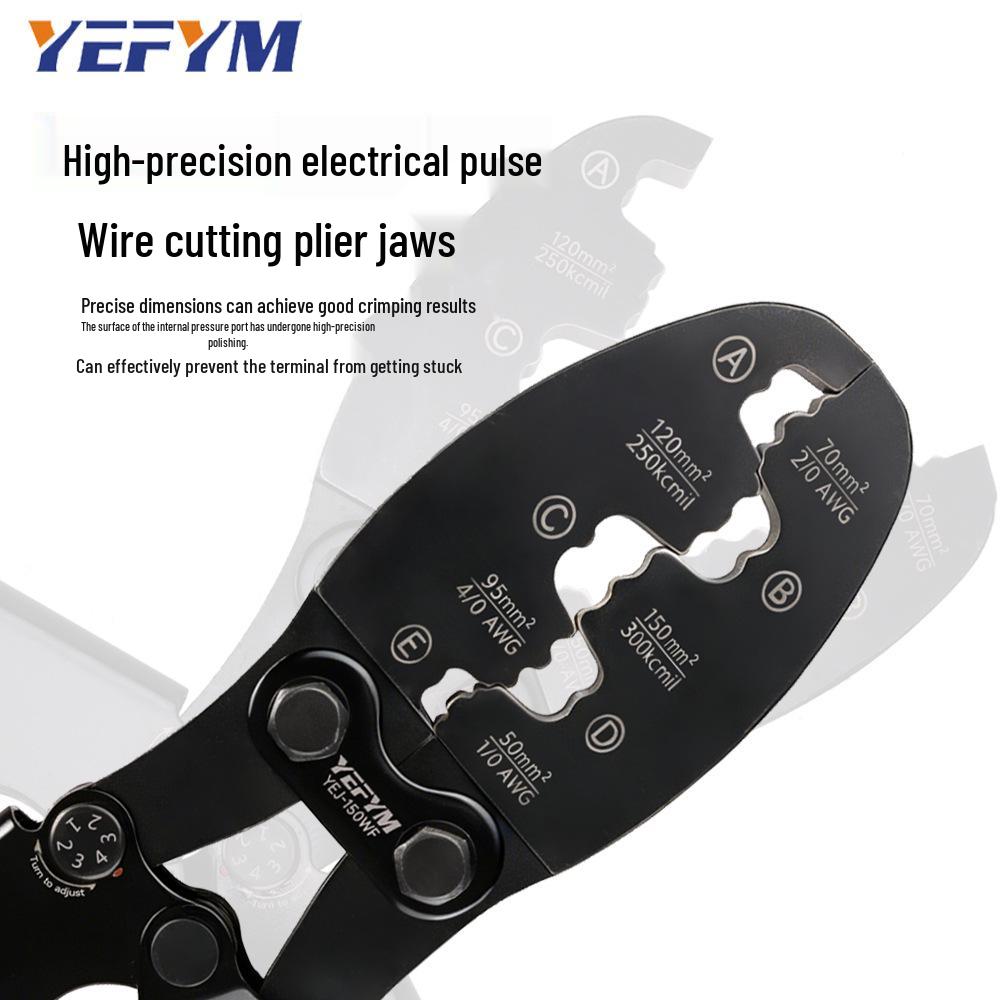 European Style Tubular Terminal Crimping Pliers - YEJ-150WF Quick Wire Connector, B Type Crimping Tool, YEFYM