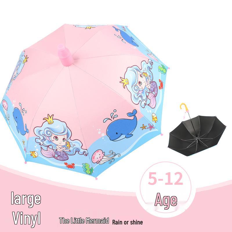 Automatic Dual-Use Kids' Umbrellas - Princess Design for School and Kindergarten