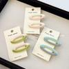 Cute Color Block Oval Hair Clip for Bangs