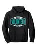 Best Volunteer Ever" Hoodie - Black Casual Pullover with Colorful "BEST VOLUNTEER DEVER" Graphic