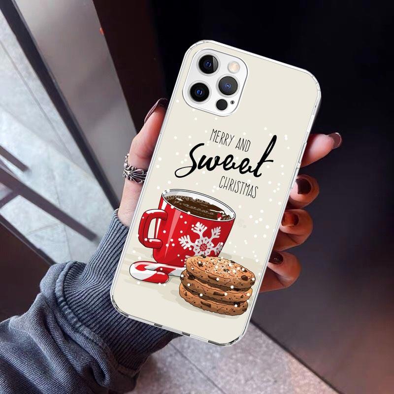 Winter Coffee Christmas Phone Case For iPhone 17 Air 16 15 Pro Max 14 Plus 13 Mini 12 11 Cover 7 8 SE Silicone Shell Print Funda