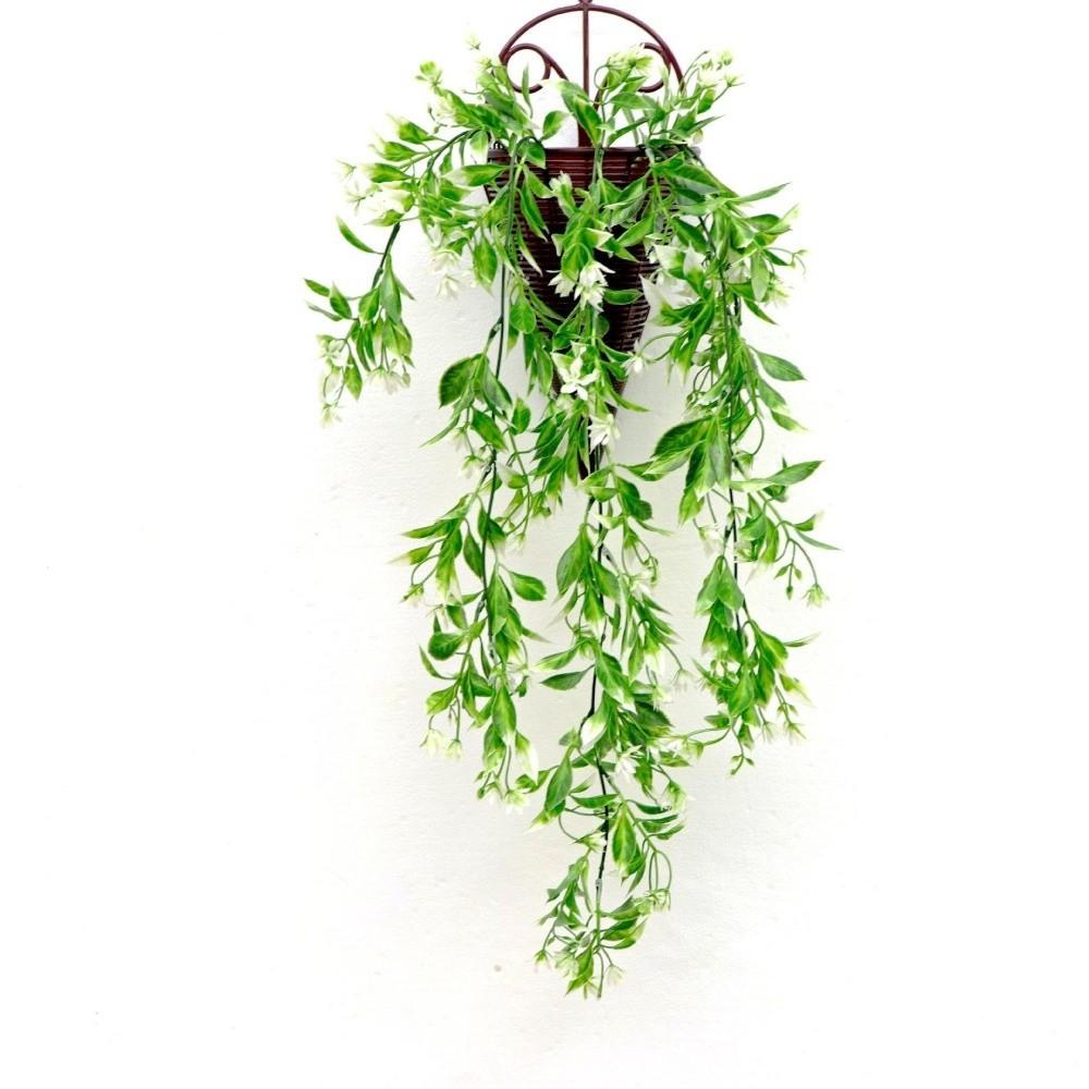 Realistic Blossom Vines Simulated Wall Hanging Vines Artificial Plant Rattan  Wedding Decoration белый