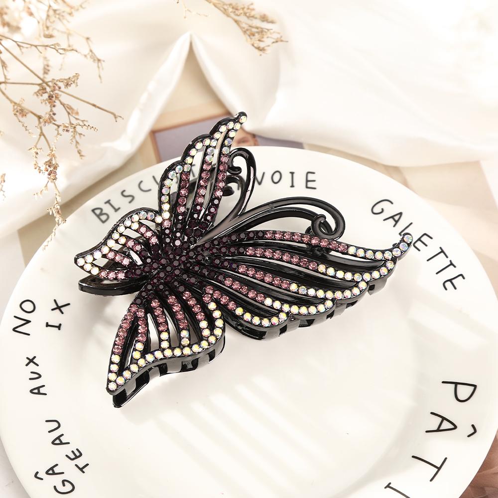 Rhinestone Butterfly  Hair Claw Clips Hair Claw For Women Elegant Ponytail Holder Hairpins Hair Crab Fashion Hair Accessories