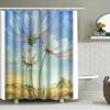 Floral Shower Curtain Botanical Flower Pattern Nature Landscape Bathroom Decor Vintage Farmhouse Rustic Wall Art Home Textile