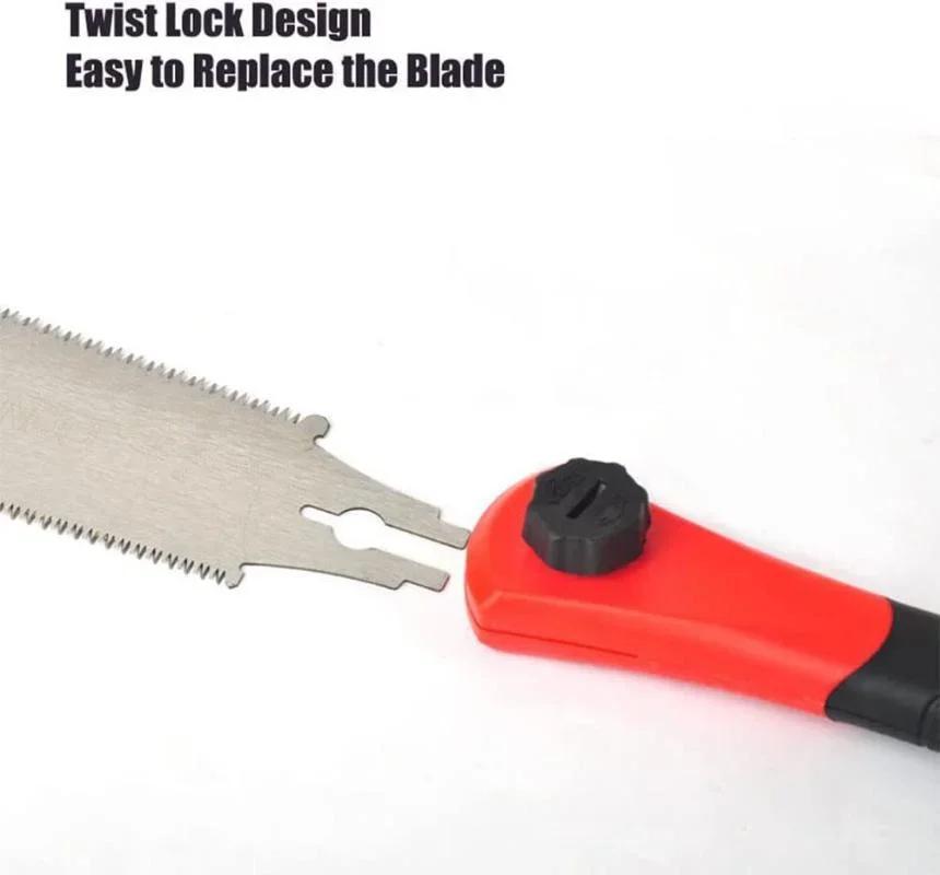 Japanese Hand Saw Stainless Steel Pull Saw Double Edge Flush Cut Saw With 3 Side Grinding Teeth Handheld Trim Saw Cross-cut