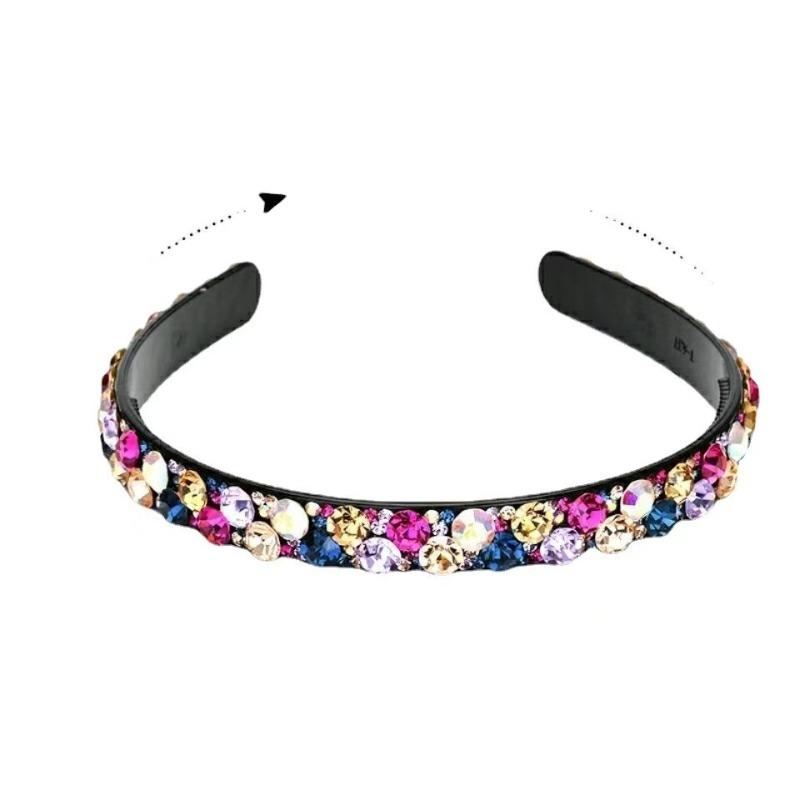 Gevlochten Haarband met Kralen en Dunne Rand voor Dames, Modieus Kort Haar Accessoire met Antislip Ontwerp en Getand Hoofdbandje.