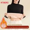 Tingmei Women's Plush Lined Thermal Mock Neck Top