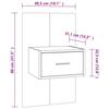 VidaXL Wall-mounted Bedside Tables 2 Pcs Sonoma Grey 816955