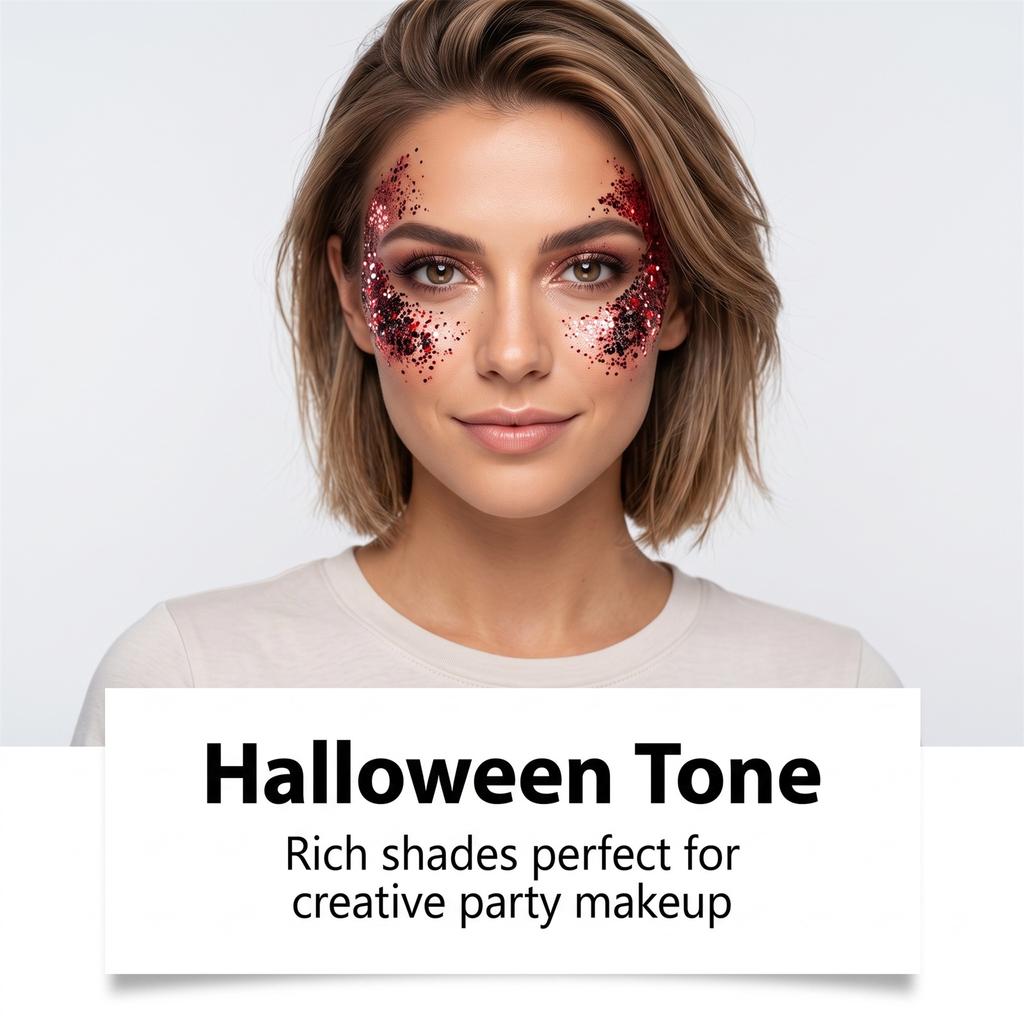 Halloween Glitter Stick Natural Shimmer for Face and Body, Red