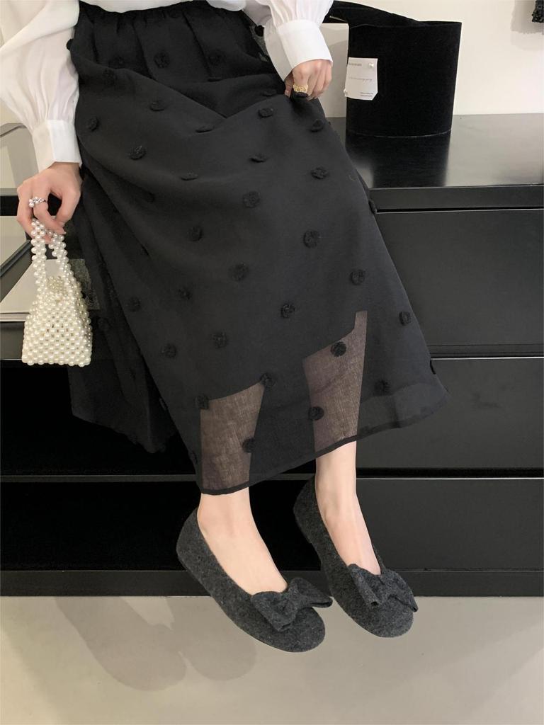 Retro Bow Flat Cotton Shoes Women's 2025 New Winter Soft-soled Mary Jane Single Shoes Lazy Shoes