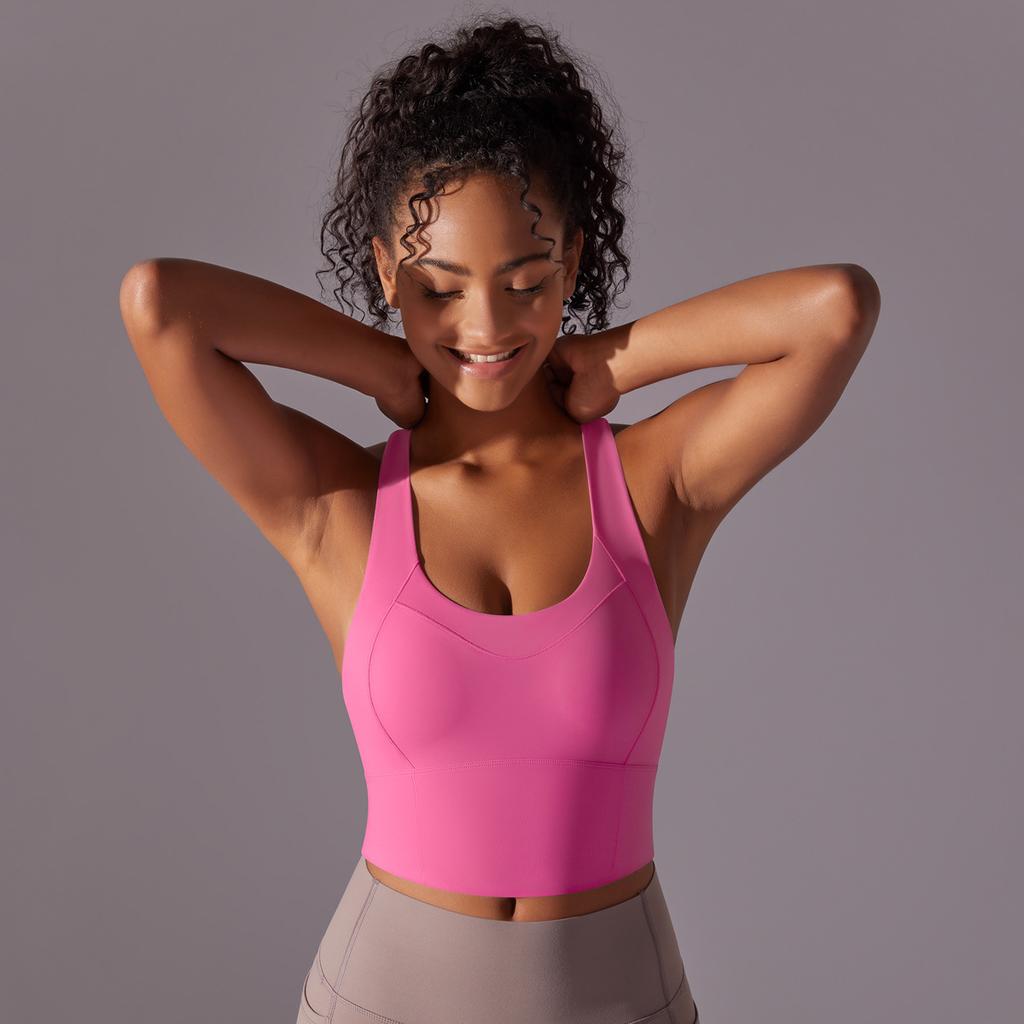 Naked Sports Bra Gathers Sexy Seamless One-piece Cup, Beautiful Back Yoga Bra, Running And Fitness Vest For Women