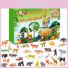 24 Animals Countdown Calendar Kit Christmas Home Decor With Plastic Figures For Childrens Holiday Gift
