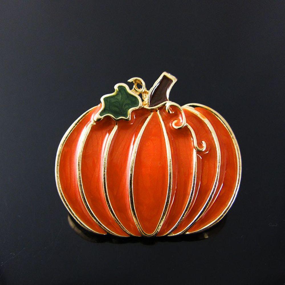 Fashion Jewelry Halloween Exquisite Gift Corsage Pin Pumpkin Lapel Pins Women Brooch Suit Brooch