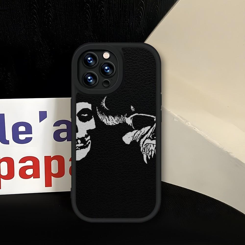 The Misfits Glenn Danzig Phone Case Soft Black For IPhone 13 14 15 12 11 Pro Max Mini Xs X Xr 7 8 Plus SE2020 Leather Coque