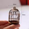 1:12 Puppenhaus Miniatur Vogelkäfig Dekoration Zubehör Foto Requisiten DIY Szene