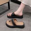 Set of toe slippers women's fashion open-toe sandals outer wear fashion 2025 summer new casual one-word thick-bottomed cool slippers