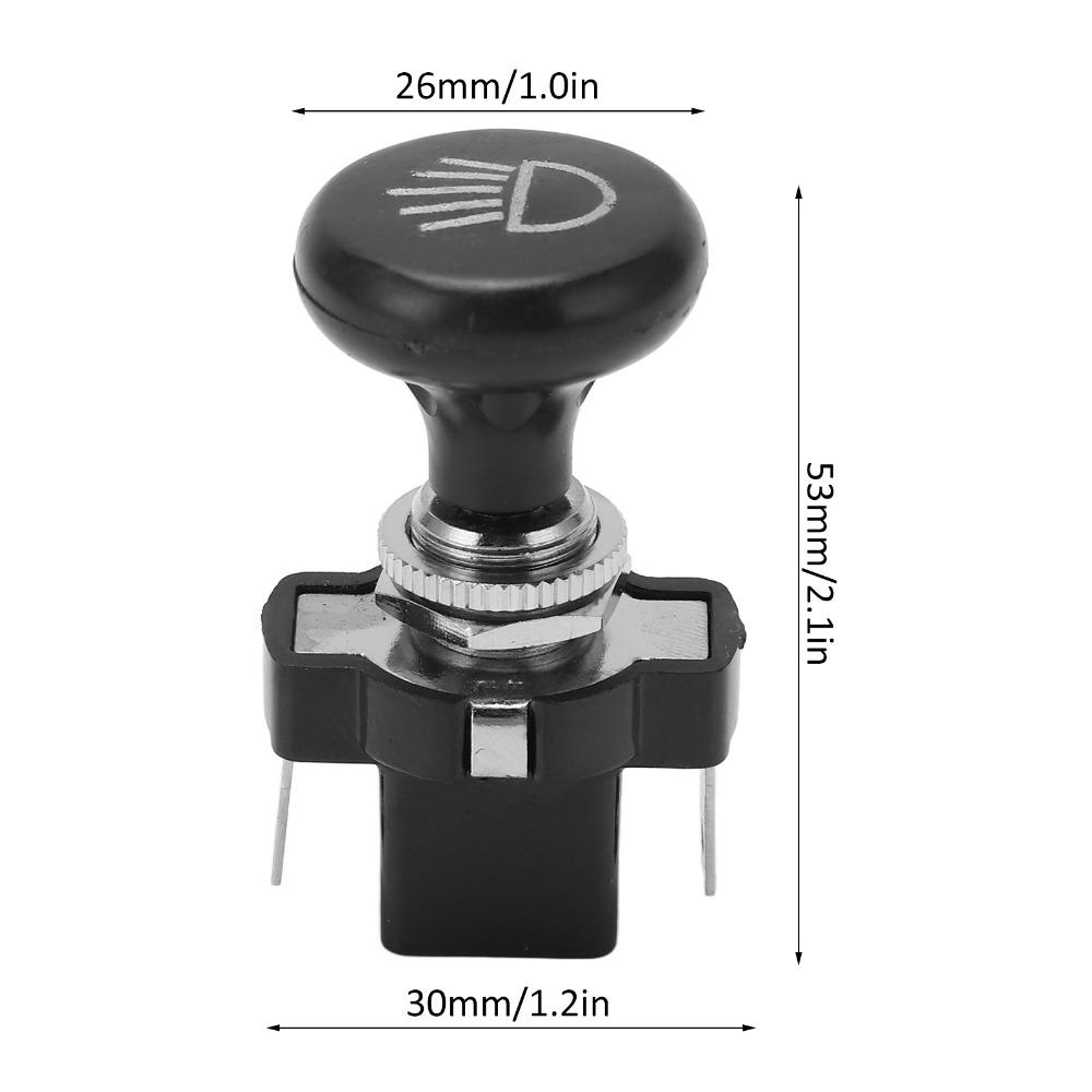 4034 Headlight Switch Black Push Pull Switch Universal Golf Cart Switch for Club Car/EZGO Golf Cart