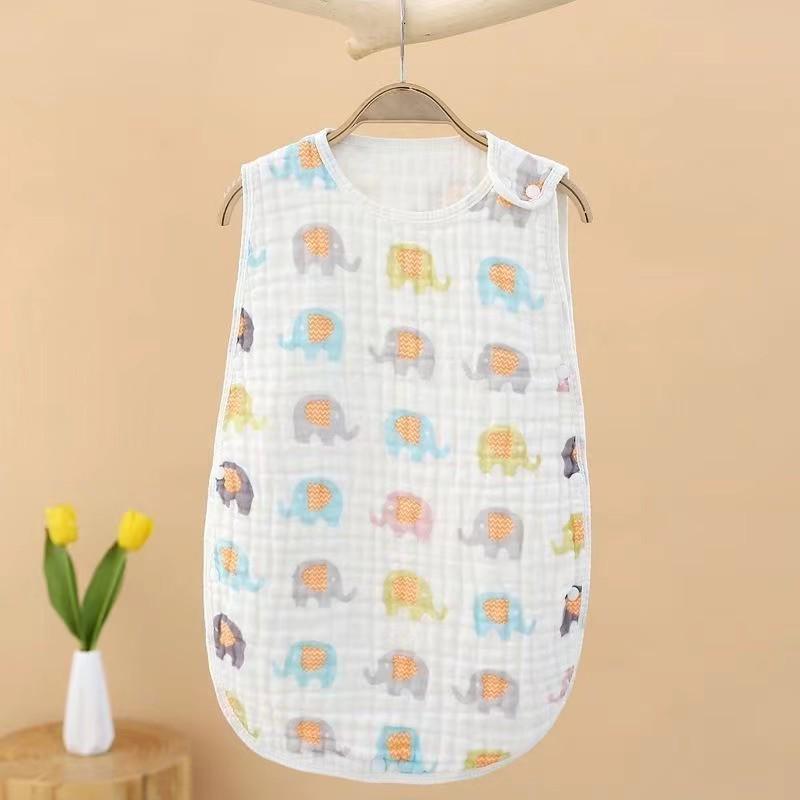Pure Cotton Sleeveless Baby Sleeping Bag - Summer Thin Anti-Kick Vest for Newborns and Children