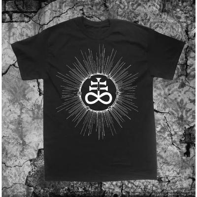 Letnia koszulka z Krzyżem Lewiatana Punk DIY Tajemniczy Gotycki Szatan Równowaga Stojak Bafomet Pentagram Szatan, Koszulka z krótkim rękawem
