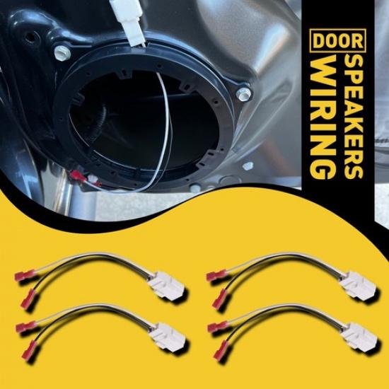 4X Car Speaker Door Wire Harness Plug Adaptor For Journey Dodge Jeep Replacement