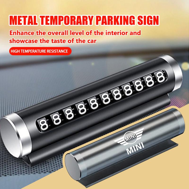 Car Phone Number Plate Temporary Parking Stickers Rotate Park Stop For MINI Cooper R60 R56 F56 F55 F57 F60 Countryman qclyn77