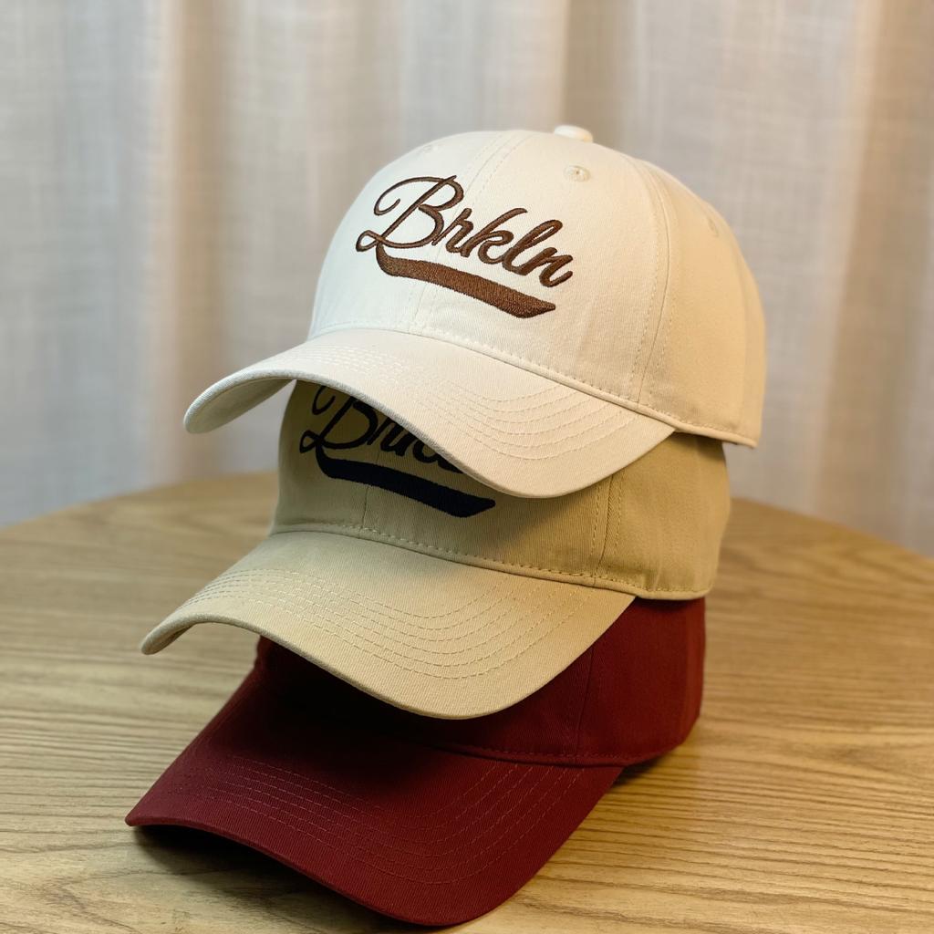 Hats for Women Korean Style New Letter Embroidered Baseball Cap American Retro Big Head Circumference Showing Face Small Deep Top Peaked Cap for Men