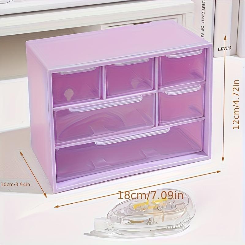 Six-compartment Drawer Storage Box, Drawer Bead Small Jewelry Storage Box, Plastic Storage Box, Convenient and Lightweight