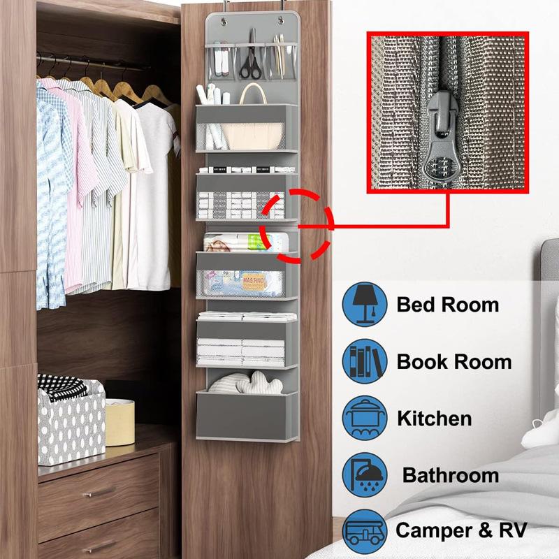 Storage Bag For Dormitory Behind The Door Shoe Bag Household Underwear Storage Bag Wall Mounted Multifunctional Storage Mesh Bag