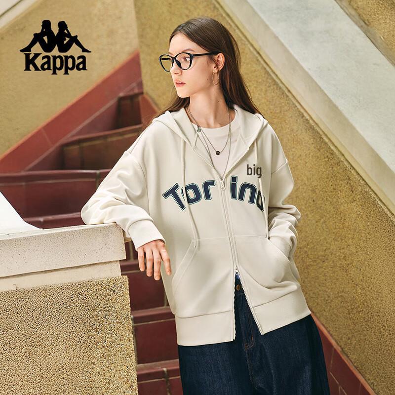 Kappa Unisex Retro Loose Fit Hoodie Cardigan XL