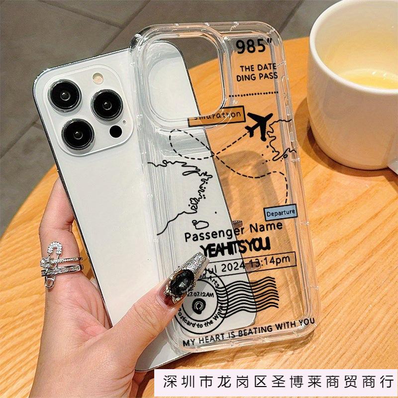 Line Route Applicable To Apple 16promax Mobile Phone Case iPhone13/14/15 Transparent 11 Airbag 15plus