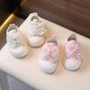 Sweet White Lace Bow Girls' Non-Slip Canvas Shoes - Casual, New Style