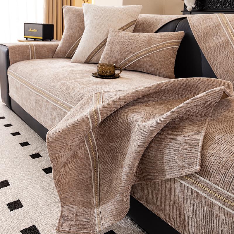 

Simple Modern Chenille Sofa Cushion Universal In All Seasons New Seat Cushion Non-Slip Leather Sofa Cover Cross-Border 70*70cm