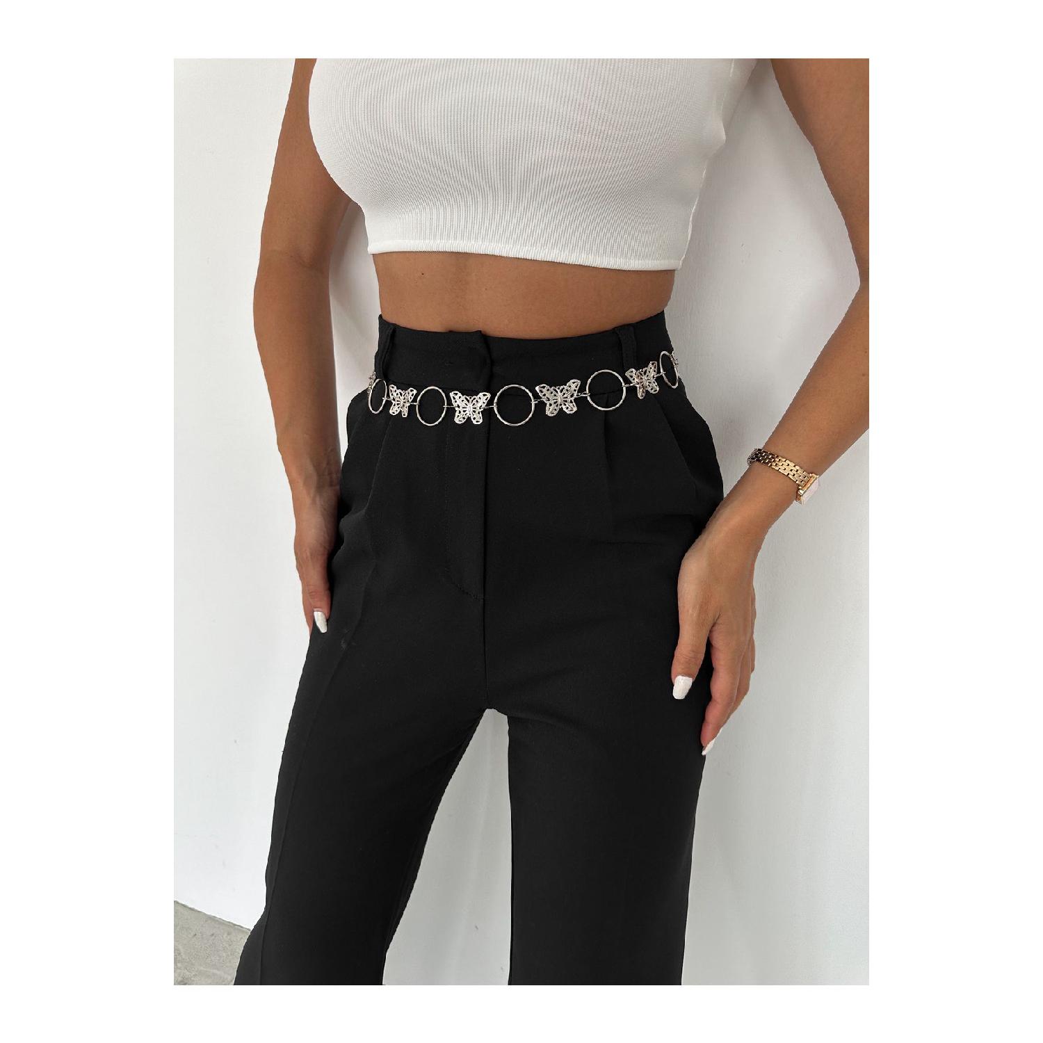 

Женская серебряная талия с детализацией бабочки 100 cm серебряный