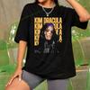 T-shirt Kim Dracula Visage Sanglant Style Gothique Été Unisexe Hommes et Femmes Mode Rétro Décontracté Streetwear