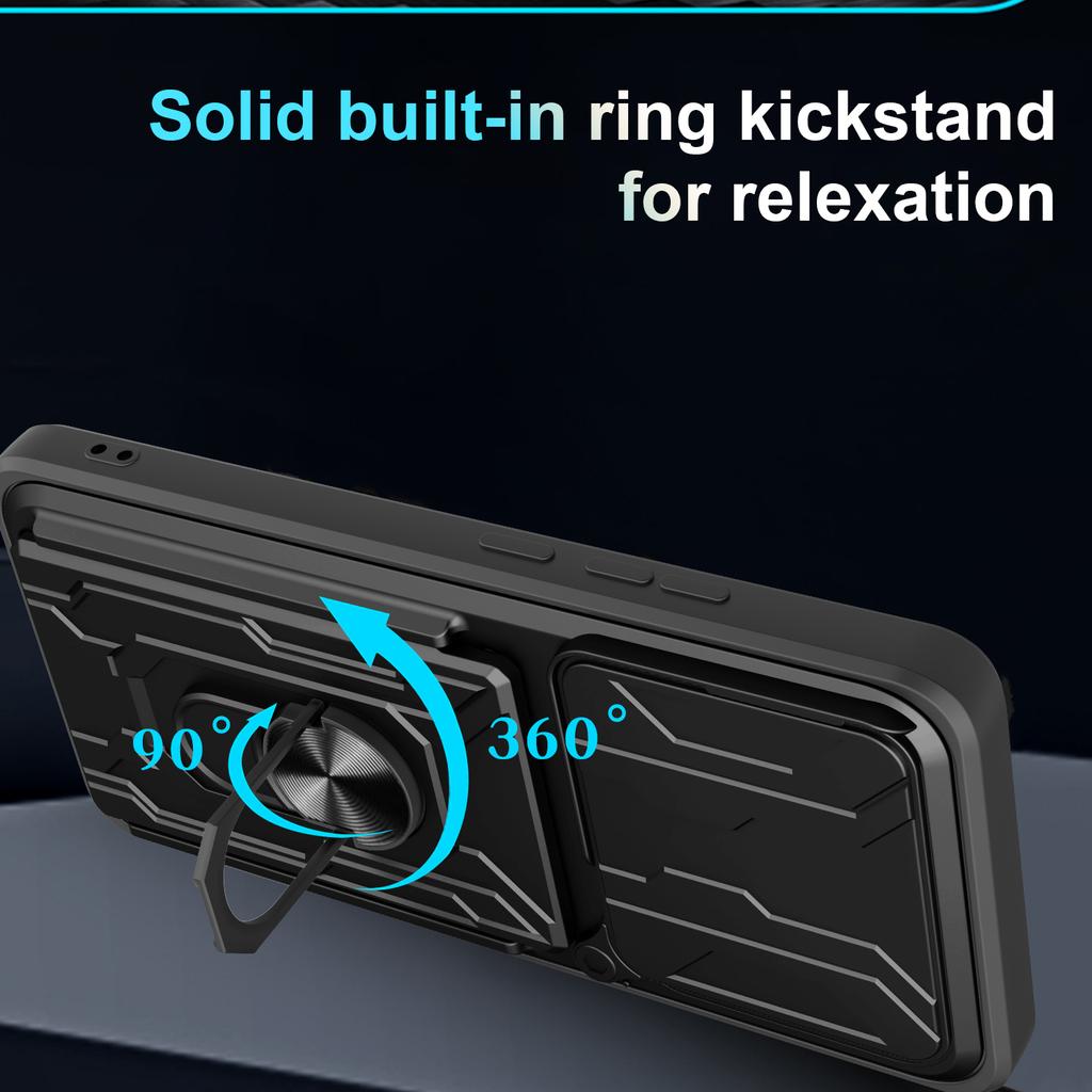 For Xiaomi Poco F7 Pro 5G/Redmi K80 5G Case PC+TPU Kickstand Phone Back Cover with Camera Slider