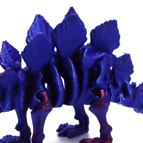 3D Printed Dinosaur Statue Stegosaurus Ornament with Flexible Joints Dinosaur Figurine Photography Prop Desktop Decoration
