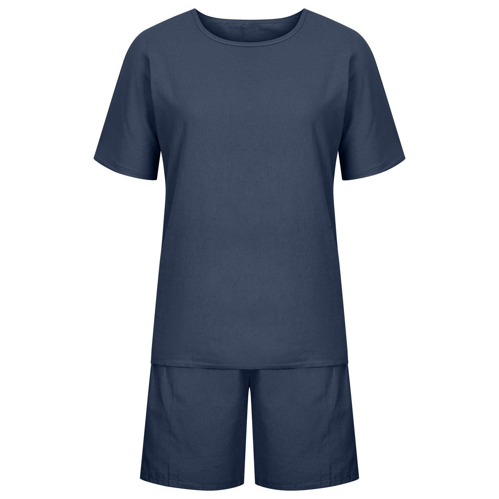 

GMXIA Весенне-летняя коллекция: Стильный и элегантный комплект-двойка со свободными короткими рукавами и шортами XXXXXXL тёмно-синий