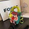 2025 Grenzüberschreitende Cartoon-Graffiti-Handtasche: Nischendesign Bucket Schulter- & Umhängetasche für Damen