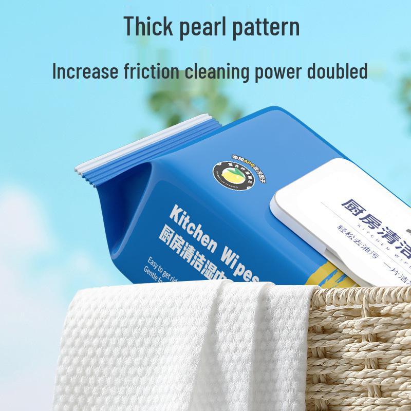 Extra Large Plus Size Kitchen Wipes - Powerful Oil & Stain Removal, One Wipe Clean