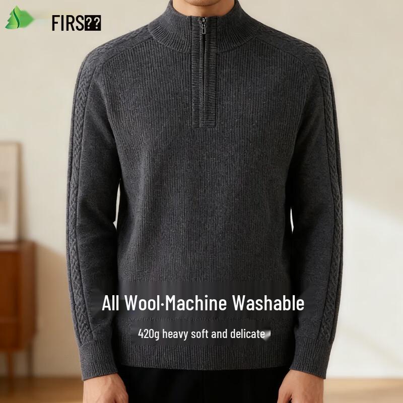 

FIRS Men s 100% Wool Round Neck Sweater 3XL