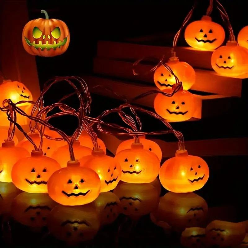 LED Light String, Halloween Ghost Lights, Festive Party Atmosphere Decoration, Glowing Ghost Ghost Festival Scene Arrangement