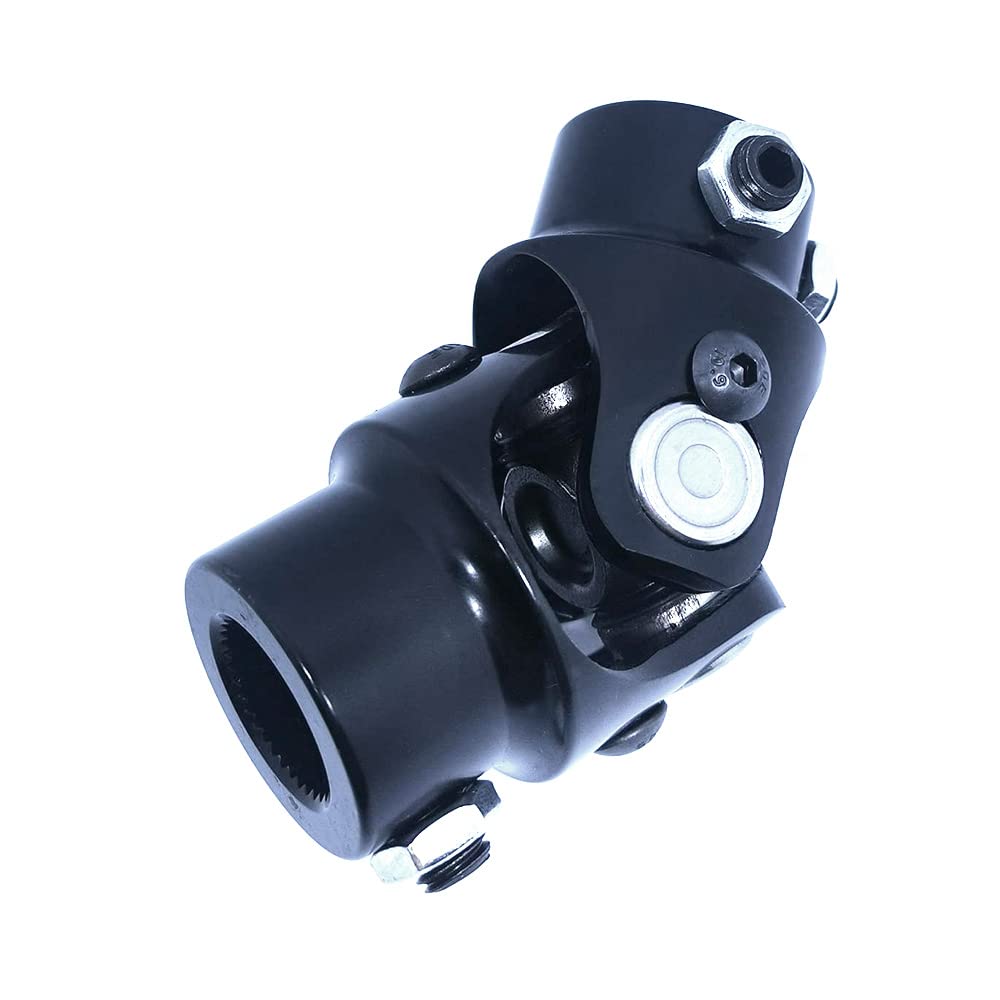 JMKTMP Universal Joint 3/4-36 Spline X 3/4" DD Black Steering Shaft U-Joint Coupling