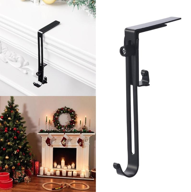 Expandable Mantels Hook For Holiday Decorations Nonslip Practical Iron Stocking Hanger Nonslip Iron Wall Hook
