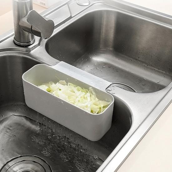 Vaskesiler Kurv Stansefri multifunksjonssvampholder Kjøkkenavløpssil for hjemmet