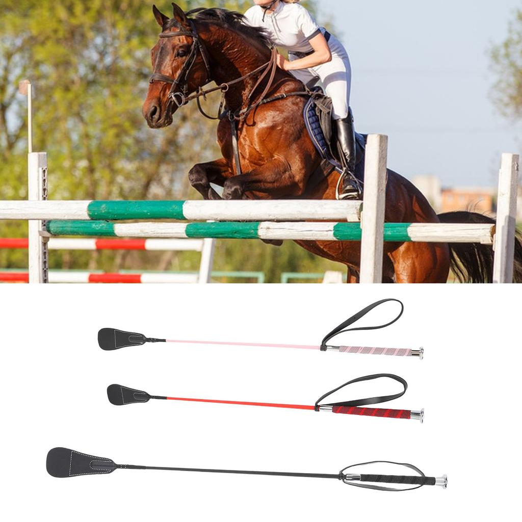 Riding Whip Horse Dressage Crop Equestrian Equipment 68cm with Rubber Wrist Strap Palm
