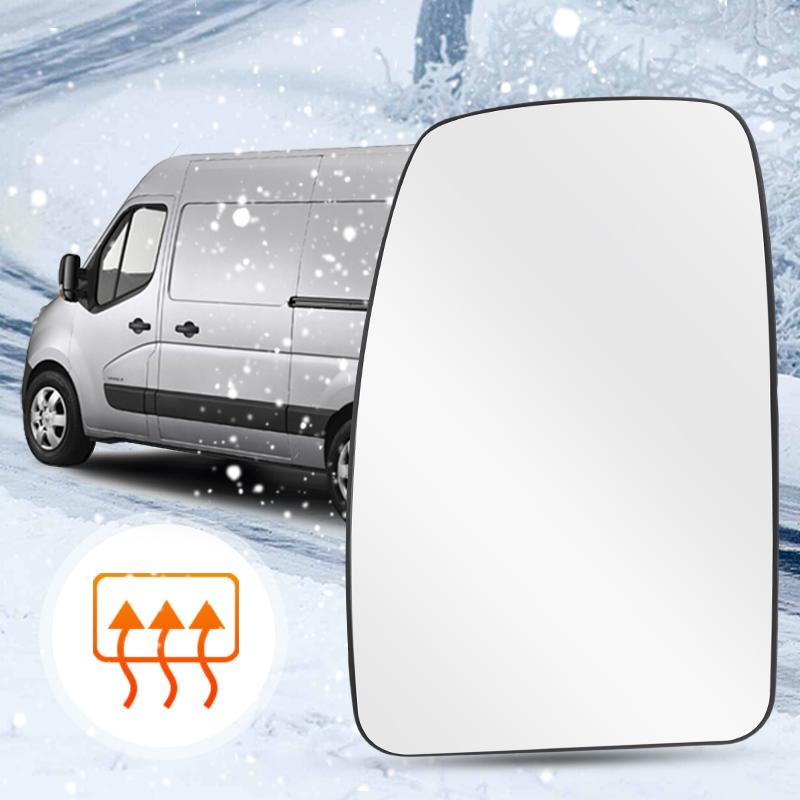 Rearview Mirror Glass W/ Back Plate Heated For Nissan NV400 2011- Renault Master 3 2010- Opel /Vauxhall Movano 2010-